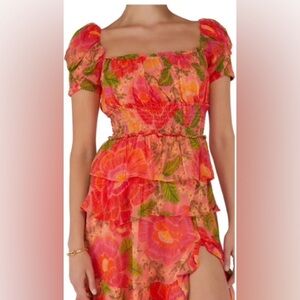Farm Rio Blooming floral dress. NWT